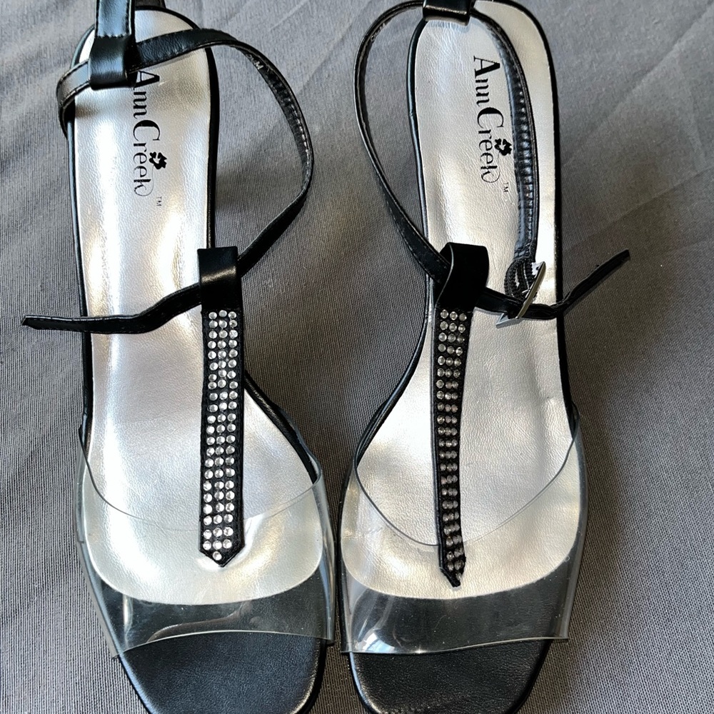 Y2K bedazzled kitten heels